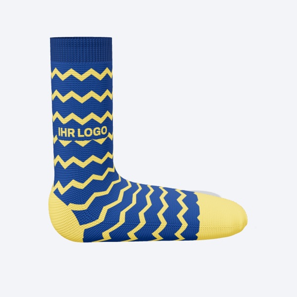 Firmensocke im Design Zickzack